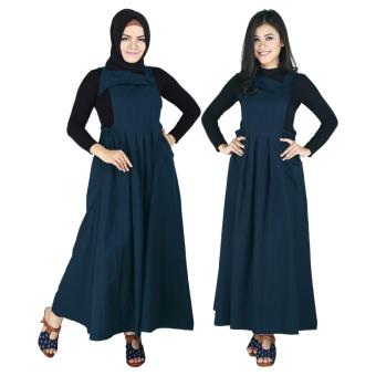 Raindoz Pakaian Muslim Wanita/Gamis RWHx006 Navy blue  