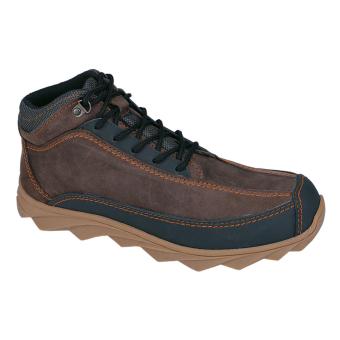 Raindoz Rli 028 Sepatu Boots Adventure/Hiking Pria - Kulit - Karet - Bagus Dan Kuat(Cokelat )  