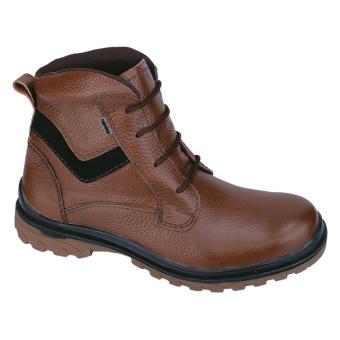 Raindoz Rmp 162 Sepatu Safety Boots Pria - Kulit - Tpr - Bagus Dan Kuat(Cokelat )  