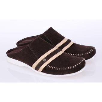 Raindoz Sepatu Bustong Pria ROSx003 Brown Strip  