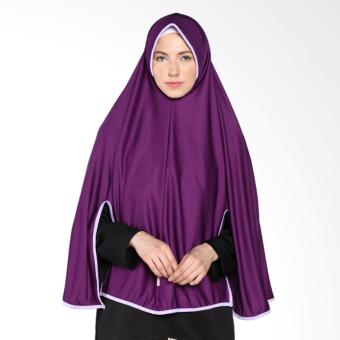 Raniah Hijab Belah Tangan Bergo Syar'i - Ungu Terong  