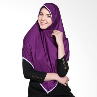 Raniah Hijab Bergo Segitiga Ungu Terong-Ungu Muda  