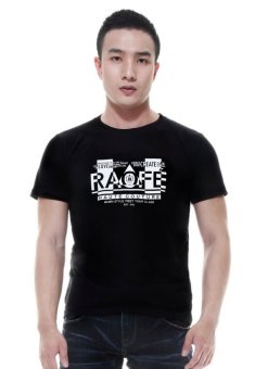 Raofe Haute Couture Body Fit Men T-shirt Kaos Distro Pria - Hitam  