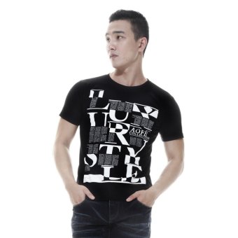 Raofe Luxury Lifestyle Standard Men T-shirt Kaos Distro Pria - Hitam  