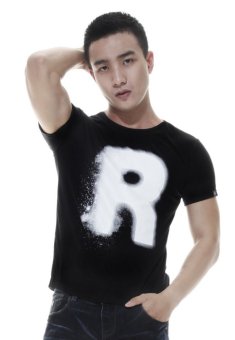 Raofe R The Dust Body Fit Men T-shirt Kaos Distro Pria - Hitam  