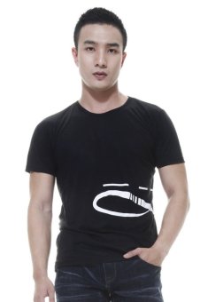 Raofe Unlimited Loose Comfort Men T-shirt Kaos Distro Pria - Hitam  