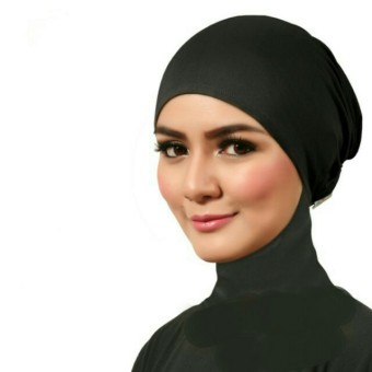 Razha Inner Ciput Classic Daleman Jilbab Black Hitam  