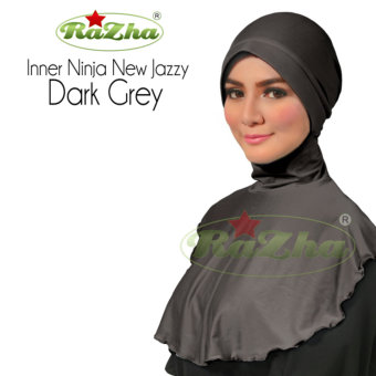 Razha Inner Ninja New Jazzy Daleman Jilbab Dark Grey  