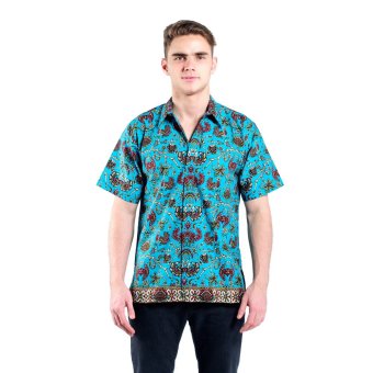 Rianty Batik Hem Pria Parker - Hijau Tosca  