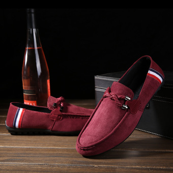 Rising Bazaar Men's Shoes Casual Slip-Ones Loafer Sneaker (Red) - intl  