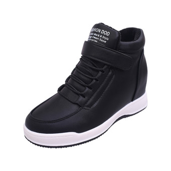 Rising Bazaar Women's Warming Fashion Sneaker Increased Height Casual Sport Shoes (Black) - intl  