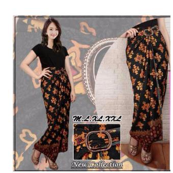 Rok lilit batik wanita jumbo long skirt Blacksa  