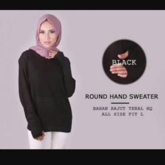 Roundhand hitam / roundhand black Update warna terbaru roundhand sweater  