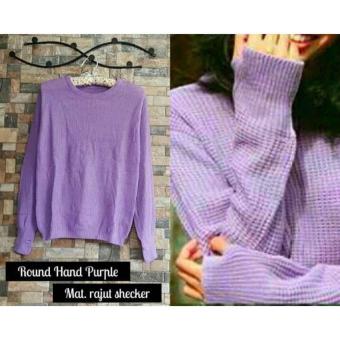 Roundhand Purple ( Baju Rajut / Sweater Rajut ) Ungu  