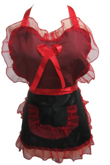 Ruby LXL-839 Sexy Red Black Lingerie Maid Costume  