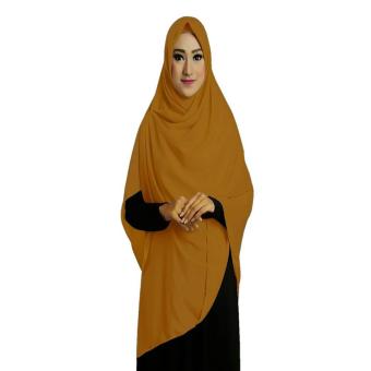 RUMAN HIJAB JILBAB SEGI EMPAT PREMIUM RUMAN SQUARE L GOLD TUA (KUBUS)  