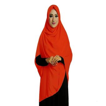 Ruman Hijab Jilbab Segi Empat Premium Ruman Square L Orange  