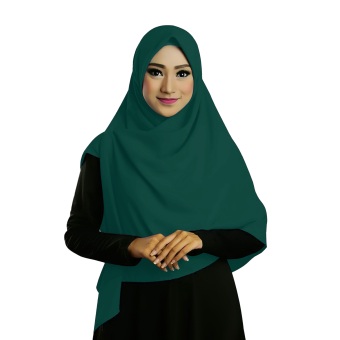 Ruman Hijab Jilbab Segiempat Ruman Square M (Hijau Botol)  