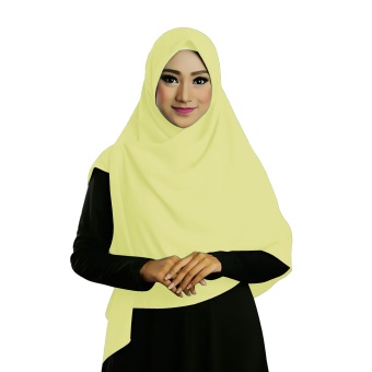 Ruman Hijab Jilbab Segiempat Ruman Square M (Kuning Muda)  