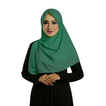 Ruman Hijab Jilbab Segiempat Ruman Square S (Hijau Tosca)  