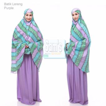 Sam's Mukena Wanita Batik Loreng - Purple  