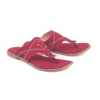 Sandal Flat Wanita Blackkelly LNW 610 Merah Pu Pvc  