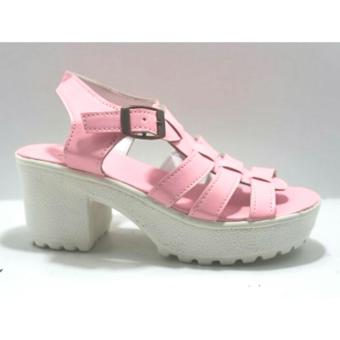 sandal heels wanita - spyder pink  