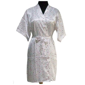 Sanny Apparel D 020 Kimono Satin Setelan - Off White  