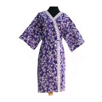 Sanny Apparel Kimono Batik Cap B 196 - Ungu tua  