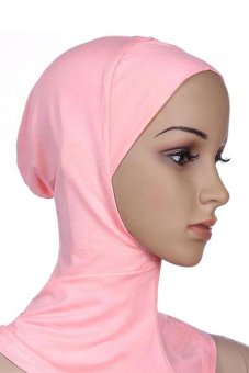 Sanwood Soft Muslim Full Cover Hijab Cap Islamic Scarf Hat Pink  