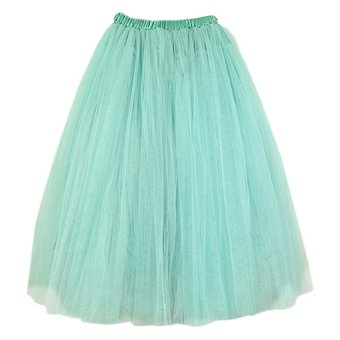 Sanwood Women's 5 Layers Tutu Princess Skirt Mini Dress (Green)  