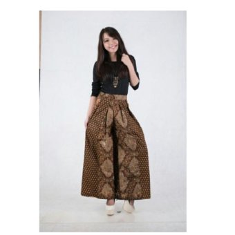 SB Collection Celana Panjang Aurel Kulot Rok Batik-Coklat  