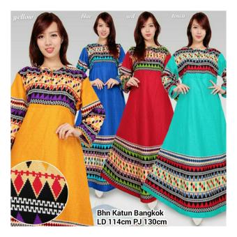 SB Collection Maxi Dress Liara Jumbo Gamis Kaftan-Kuning  