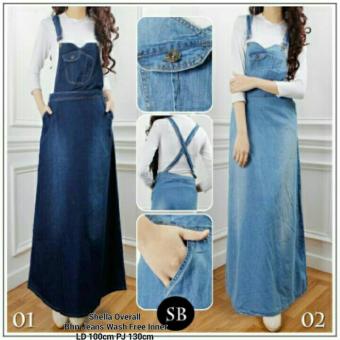 SB Collection Overall Maxi Jeans Shella-Biru Tua  