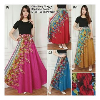 Sb Collection Rok Maxi Payung Cintia Long Skirt-Kuning  