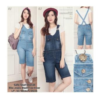 SB Colletion Overall Celana Sally Jeans-Biru Tua  