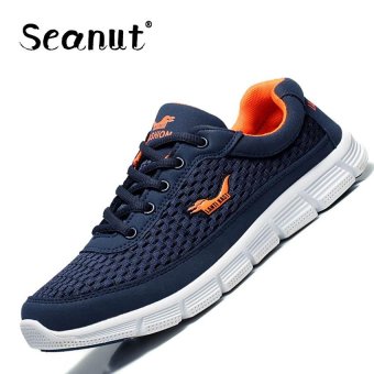 Seanut Air Mesh Men For Anti-Smashing Anti-Puncture Durable Breathable Protective Footwear Sneakers (Blue) - intl  