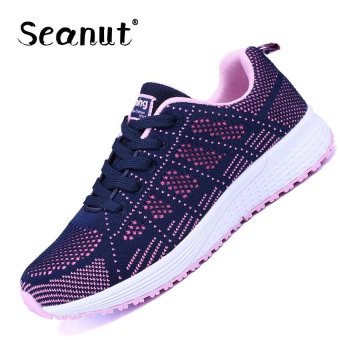 Seanut lace low to help fashion lady sports shoes breathable light weight Sneakers (Blue) - intl  