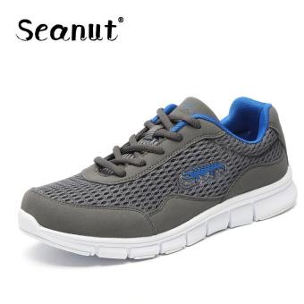 Seanut Men New Fashion Mesh Cloth Casual Sports Shoes Sneakers (Grey) - intl  