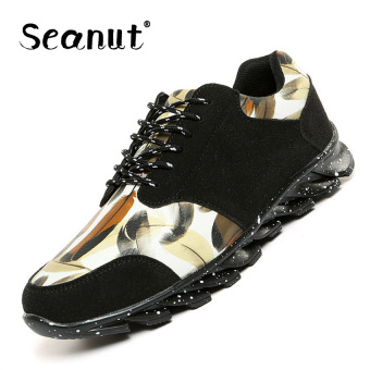 Seanut Men's Casual Shoes Sports Shoes (Black)  