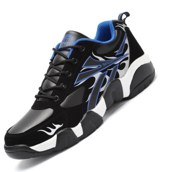 Seanut Men's Couple Breathable Shoes Sports Casual Shoes (Black/Blue)  