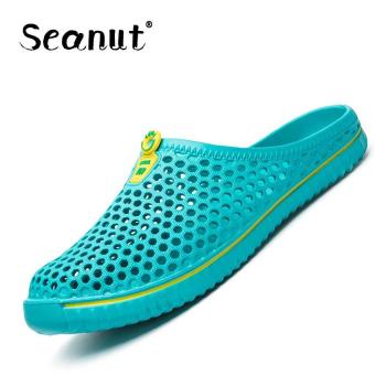Seanut Woman fashion casual shoes lover beach holow Hole sandals couple Breathable sandals (Light Blue) - intl  