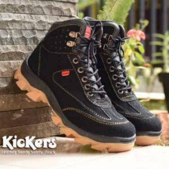 Sepatu Boots Pria Kickers Safety Black  
