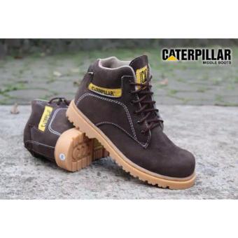Sepatu Caterpillar Middle Boots Edition Darkbrown  