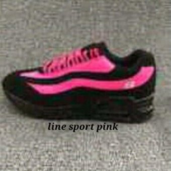 sepatu fashion vielin line sport pink  