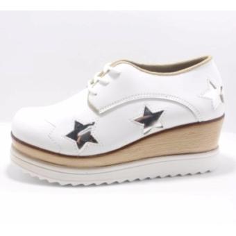 Sepatu Fashion Wedges / Wedges Wanita Piu Bintang - Putih  