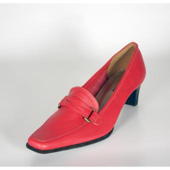 Sepatu kerja wanita formal - pantofel kulit - red  