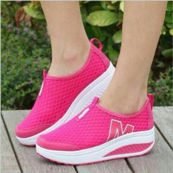 Sepatu Kets Wedges sport running M24 Pink  
