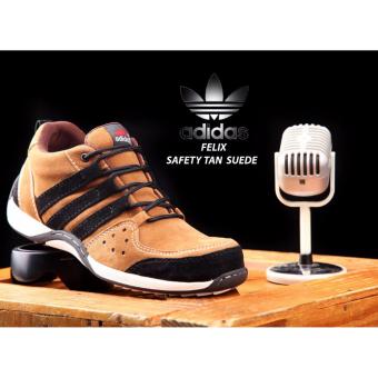 Sepatu Safety Low boots Pria & Wanita Kulit Suede Alm Felix - Tan  