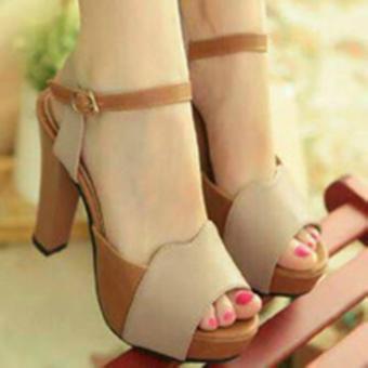 Sepatu Wanita High Heels Cream - CR010  